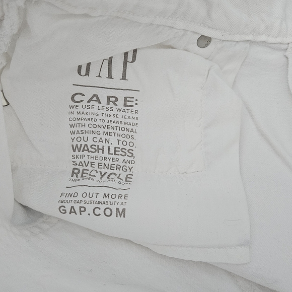 GAP High Rise Stride Wide-Leg Ankle Jeans in Optic White Size 16R - Picture 8 of 10
